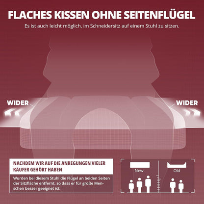 Gaming Stuhl mit Massage und Fußstütze, Ergonomischer Bürostuhl in Rot
