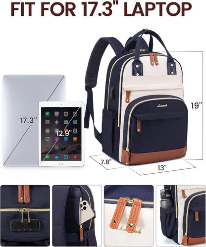 LOVEVOOK Rucksack Damen 17 Zoll Laptop Wasserdicht