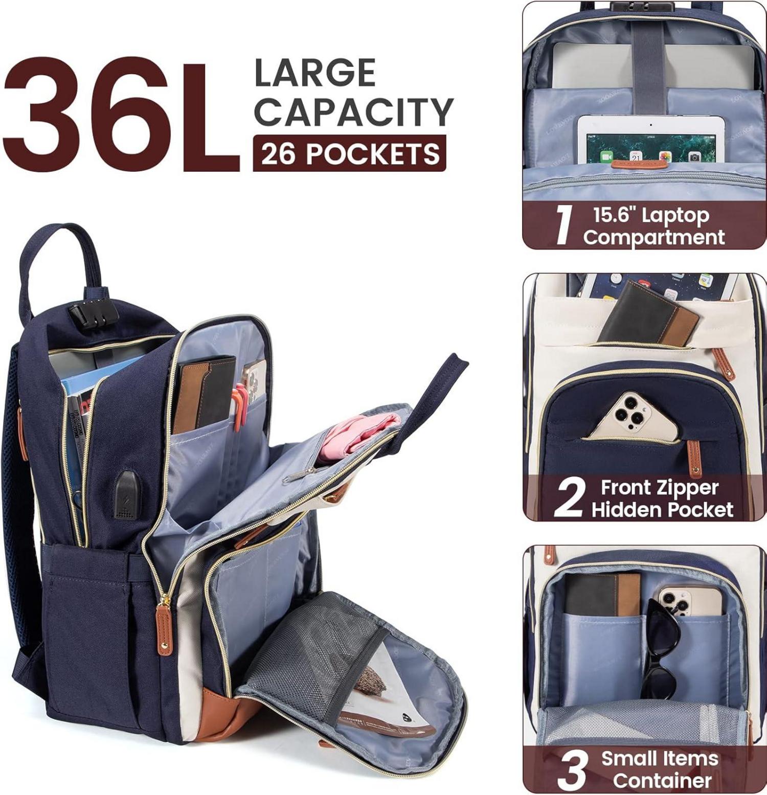 Rucksack Damen Laptop 17 Zoll Schulrucksack Teenager Mädchen