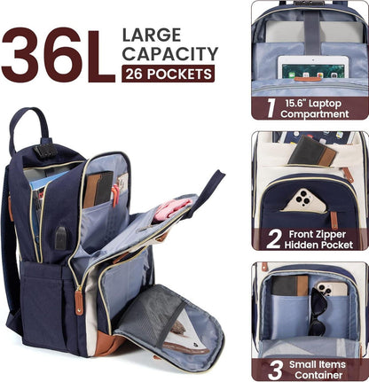 Rucksack Damen Laptop 17 Zoll Schulrucksack Teenager Mädchen