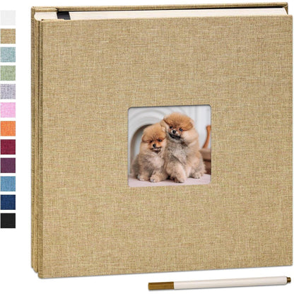 Fotorahmen Album Selbstklebend 60 Seiten DIY Leinen Cover