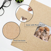 Fotorahmen Album Selbstklebend 60 Seiten DIY Leinen Cover