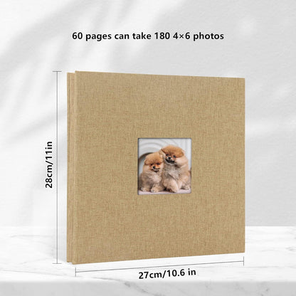 Selbstklebendes Fotoalbum 60 Seiten DIY Fotoalben 10x15 Leinen-Cover
