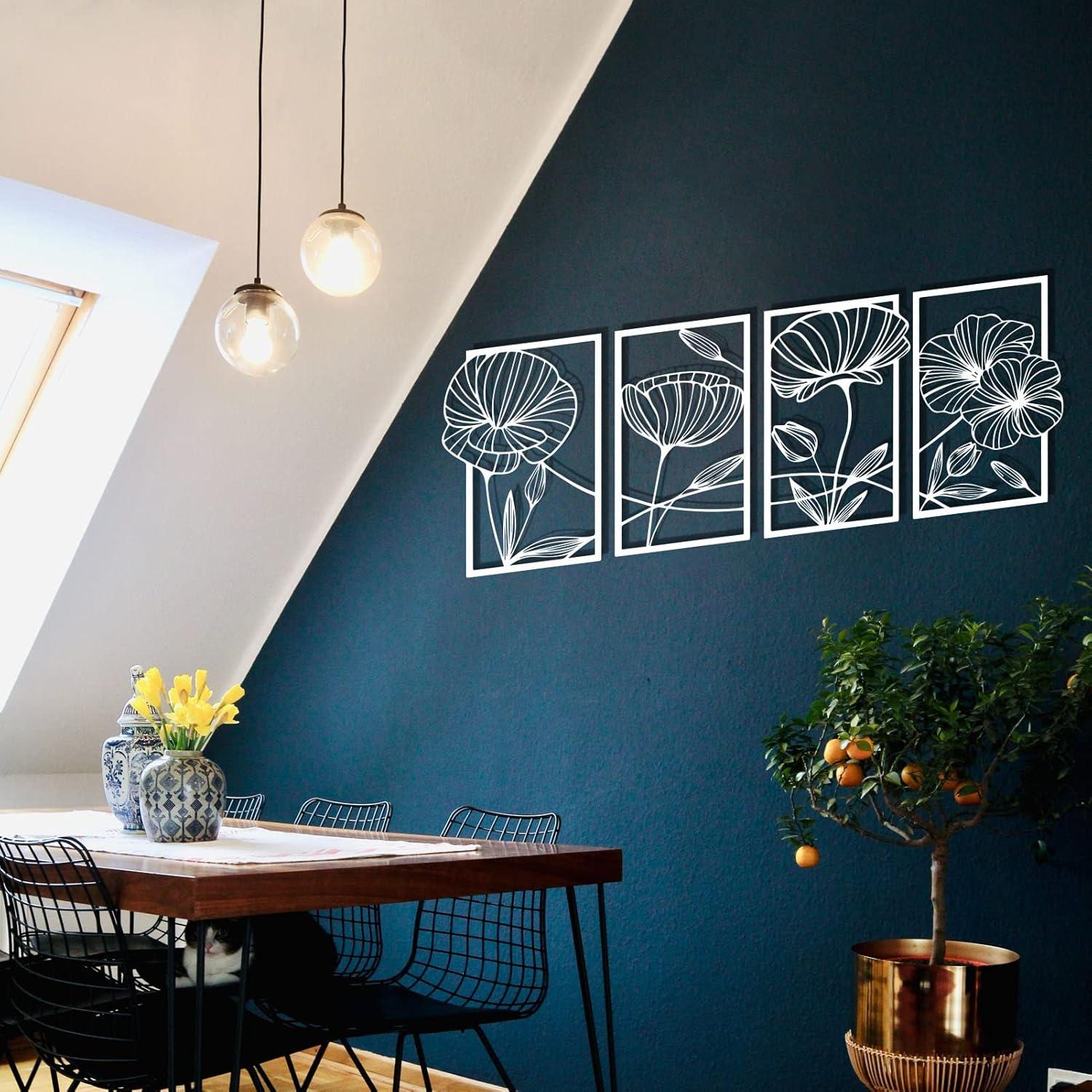 Metall Lotusblume Wanddekoration für Wohnzimmer Schlafzimmer Büro