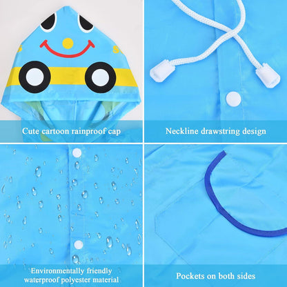 Kinder Regenmantel mit Kapuze süßer Regenponcho wasserdicht für Outdoor
