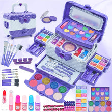 Kinderschminke Set Mädchen Schminkkoffer 57-teilig Waschbar Makeup