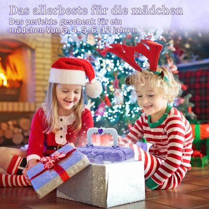 Kinderschminke Set Mädchen Schminkkoffer 57-teilig Make-up Spielzeug Kinder Lila