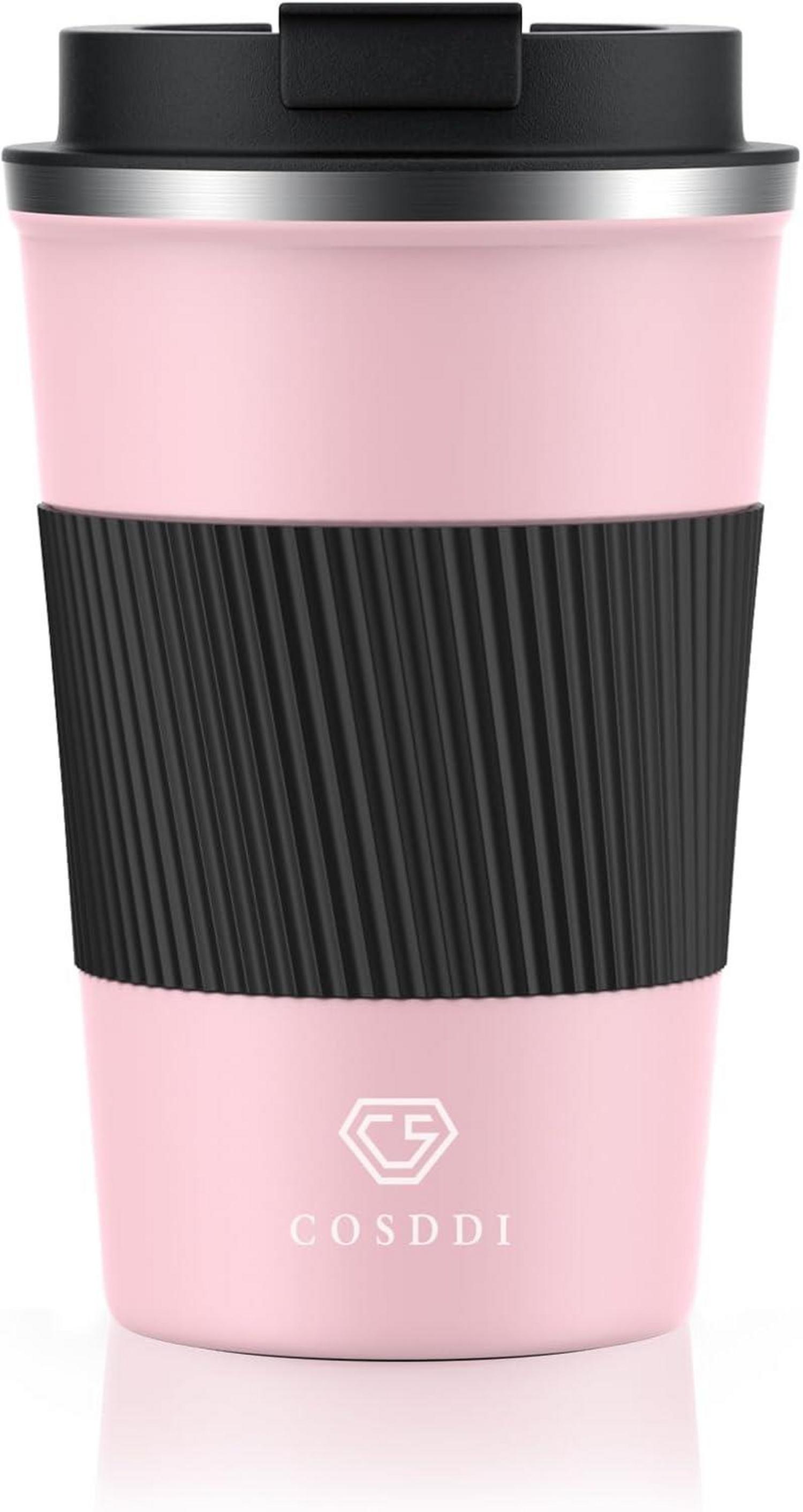 Isolierbecher Edelstahl Travel Mug 380ml Vakuum Reisebecher Autobecher
