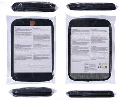 Topflappen Baumwolle Hitzebeständige Groß 4er Set Anti-rutsch - Schwarz 2er Pack