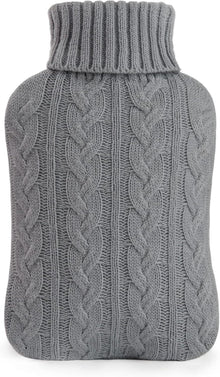 Große Wärmflasche mit weichem Strickbezug - Premiumqualität