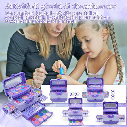Kinder Schminkset Mädchen Make-Up Spielzeug Geschenke 4-12 Jahre