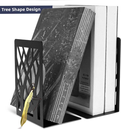 Moderne Metall-Buchstützen Schwarz 1 Paar für Regal Bücher Bookends 12x9x16cm
