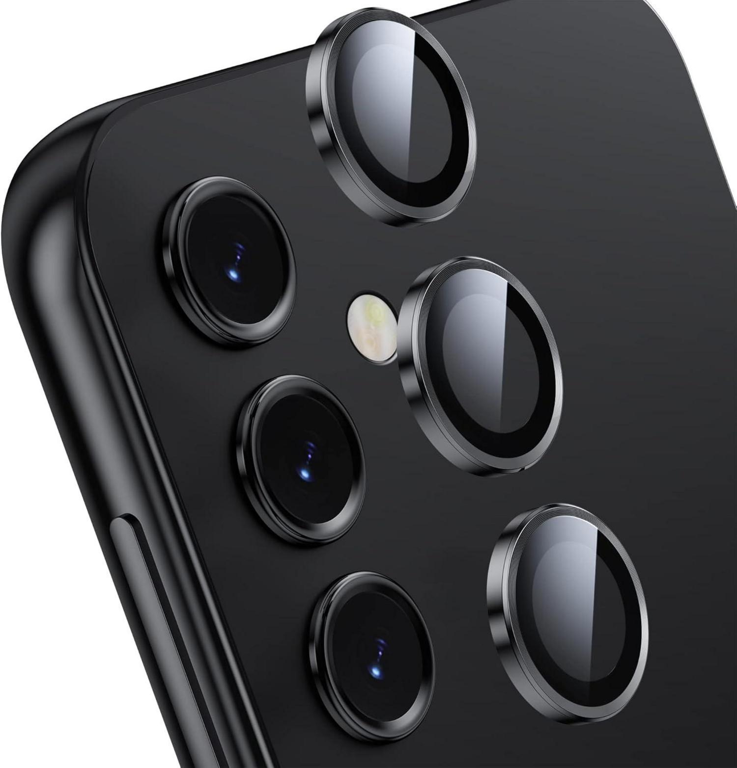 Kamera Schutzfolie gehärtetes Glas Samsung Galaxy A14 A34, Schwarz