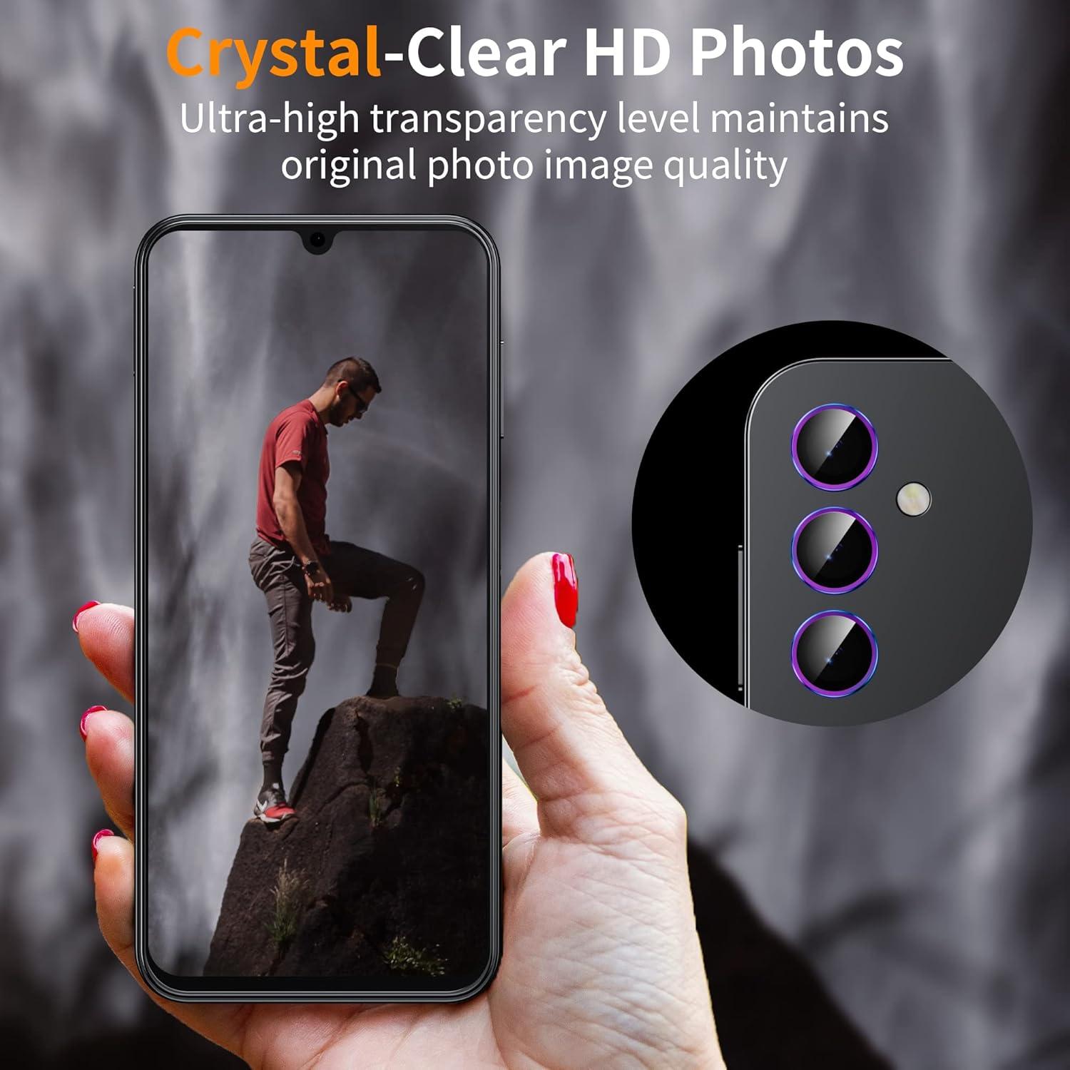 Schutzfolie Gehärtetes Glas Samsung A14 A34 Kamera magnetisch