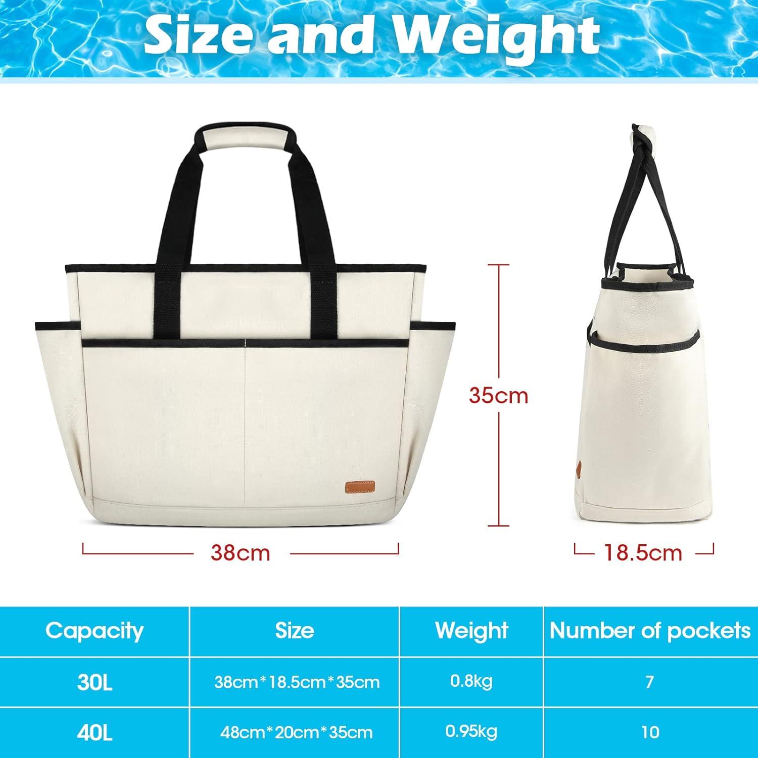 Strandtasche XXL Damen Groß Wasserdicht mit Reißverschluss