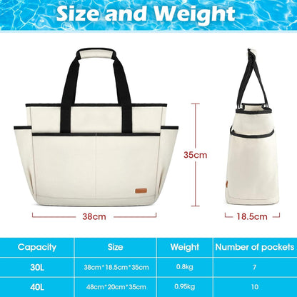 Strandtasche XXL Damen Groß Wasserdicht mit Reißverschluss