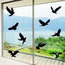 Fensteraufkleber Vogelschutz für Glasscheiben 9-tlg. Schwarz
