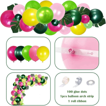 162PCS Hawaii Deko Party Dekoration Set Ballons ALOHA party