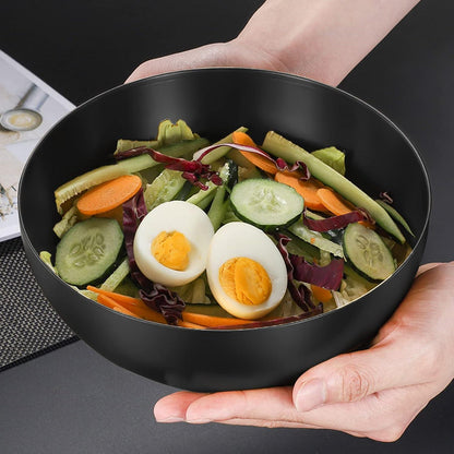 Salatschüssel mit Servierbesteck und Schneidebrett - für Obst, Salate