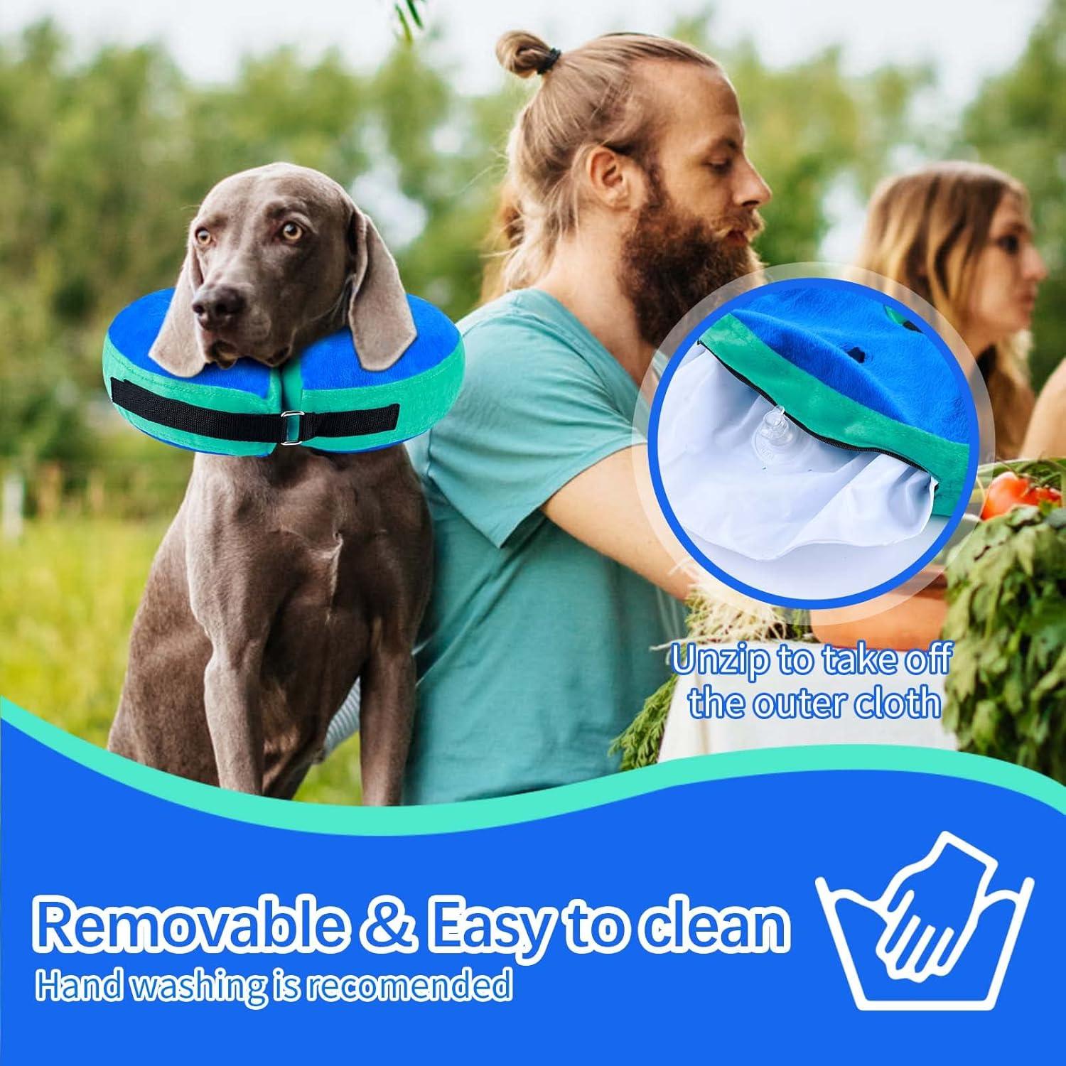 Aufblasbare Halskrause Hund Katze Schutzkragen Verstellbarer