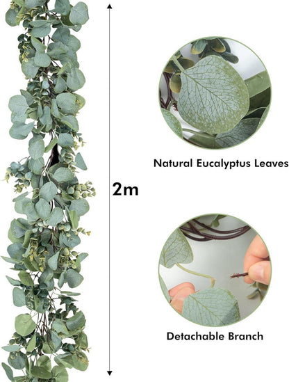 78,7 IN Eukalyptus Künstliche Pflanzen Girlanden Hängend für