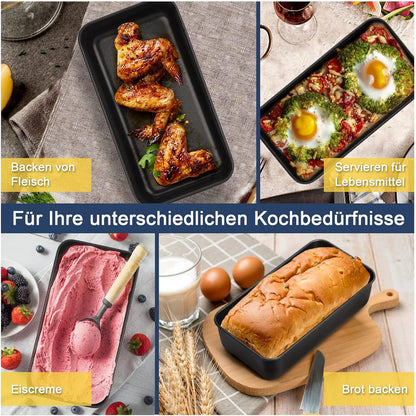 Edelstahl Kastenform Brotbackform 2-teilig Antihaftbeschichtung 23,5 cm