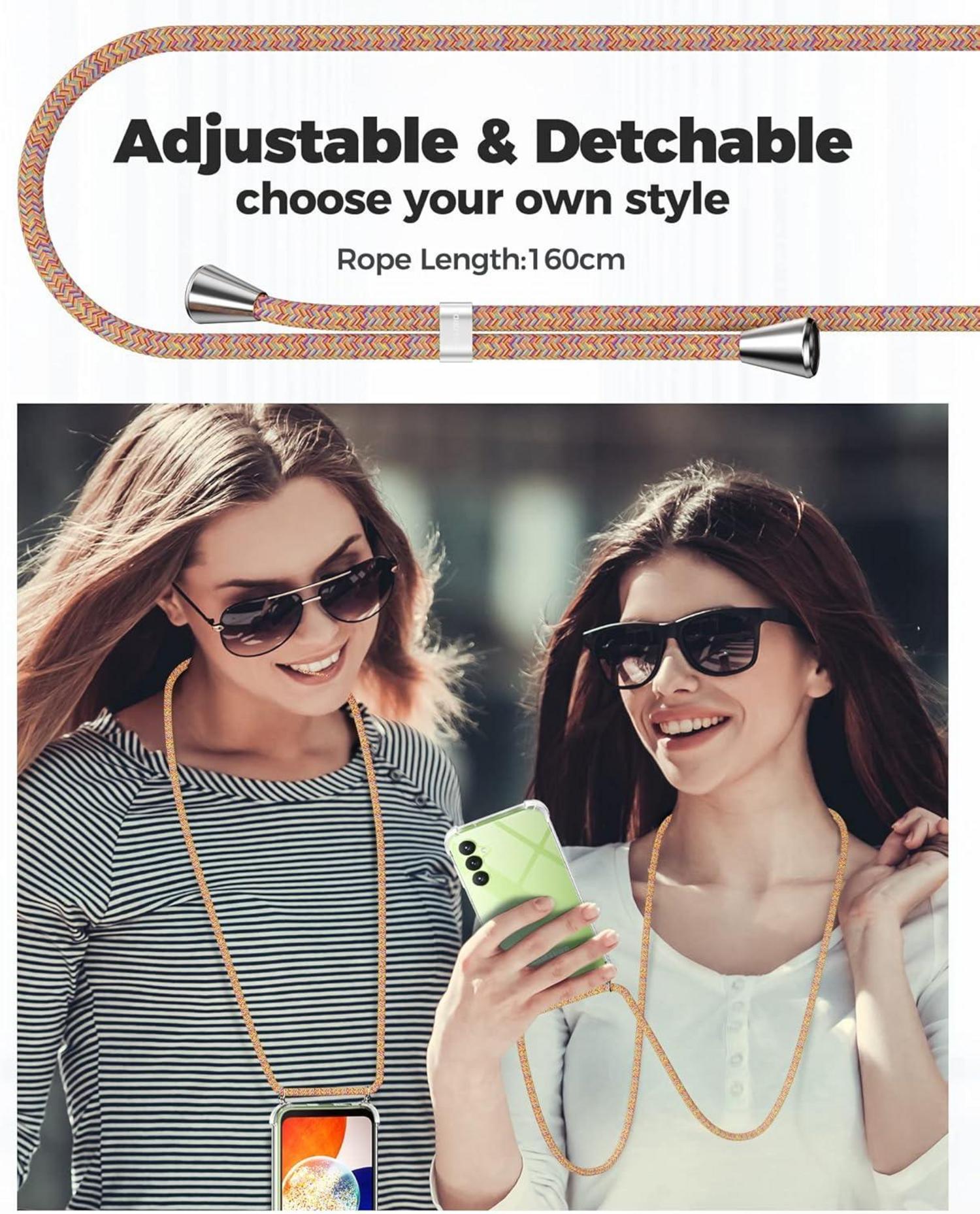 Handykette Handyhülle für Samsung Galaxy A14 Umhängeband TPU mit