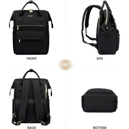 Schulrucksack Jungen Teenager 17 Zoll Laptop USB Schwarz