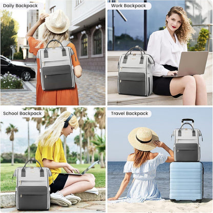 Schulrucksack Mädchen Teenager Jungen Wasserdichter Rucksack Grau Blau