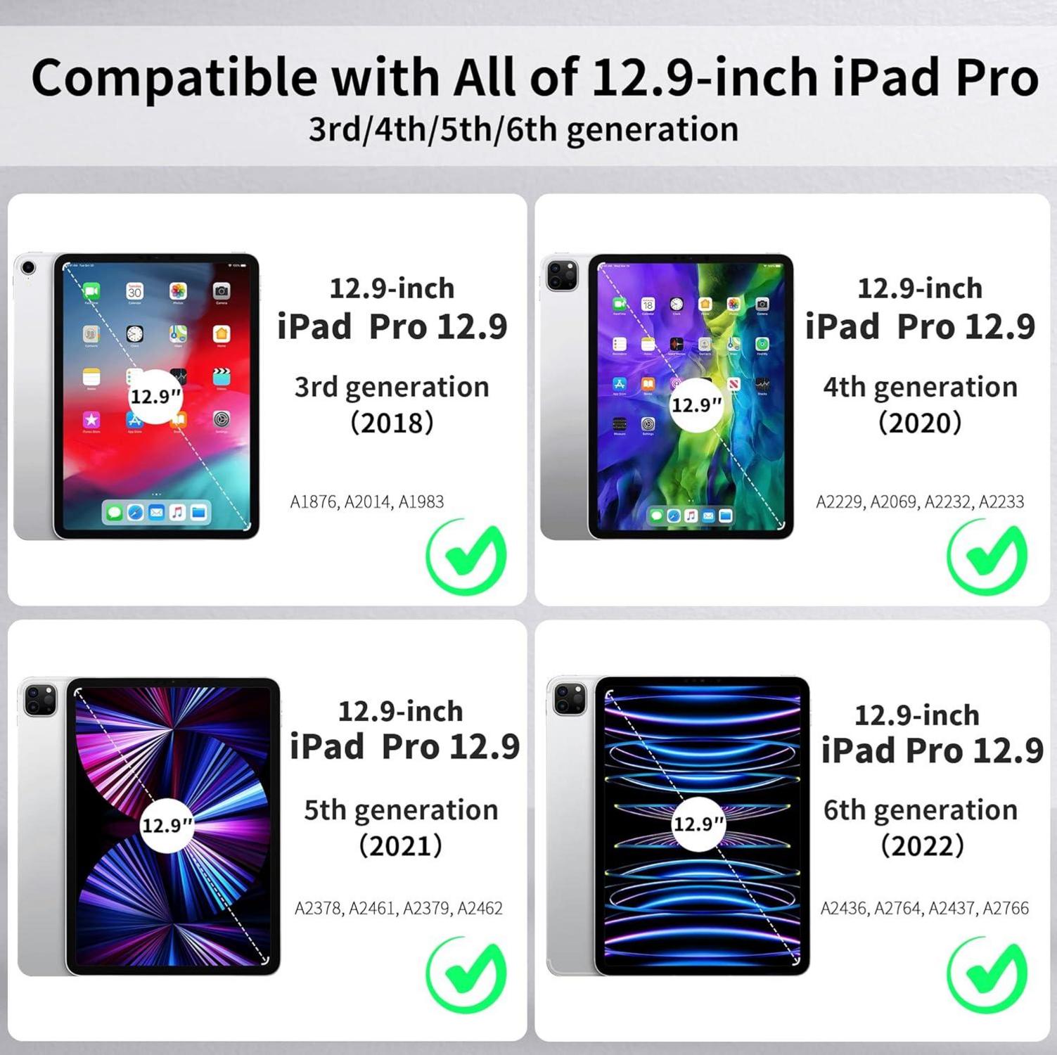 EasyAcc iPad Pro 12.9 Hülle mit Stifthalter und