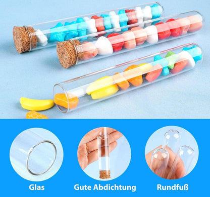 Reagenzgläser mit Korken 30 Stk Glas 20x150 mm für Dekoration
