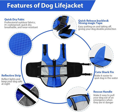 Hundeschwimmweste Rettungsweste für Hunde BlueN XL