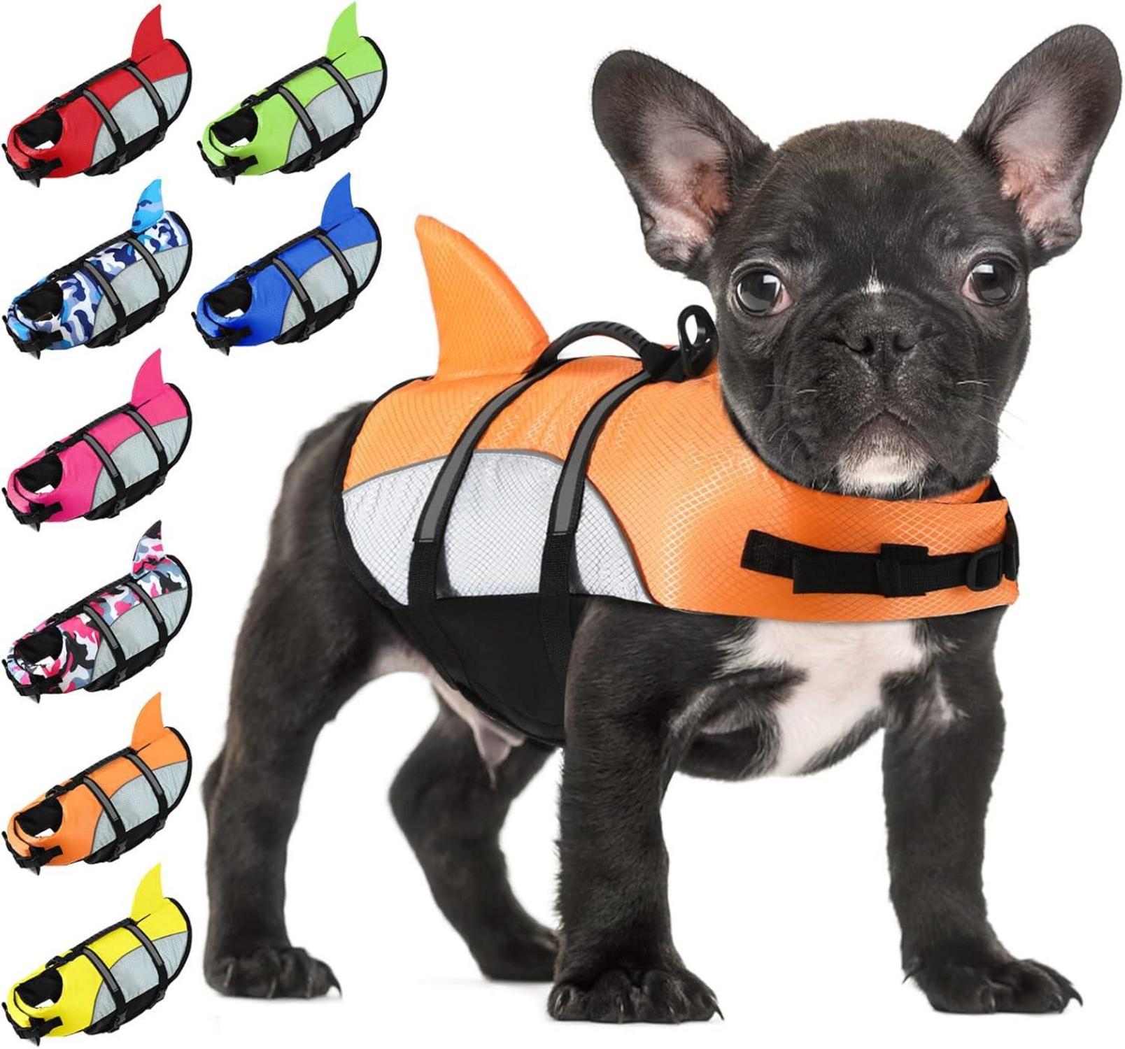 Schwimmweste Hund Rettungsweste verstellbar Haustier OrangeN M
