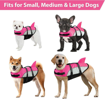 Hundeschwimmweste für kleine mittelgroße Hunde Pink M 48-58cm Rose