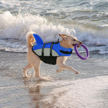 Hund Schwimmweste Lifesaver Rettungsgriff für Kleine Mittlere Große Hunde Blau XXL