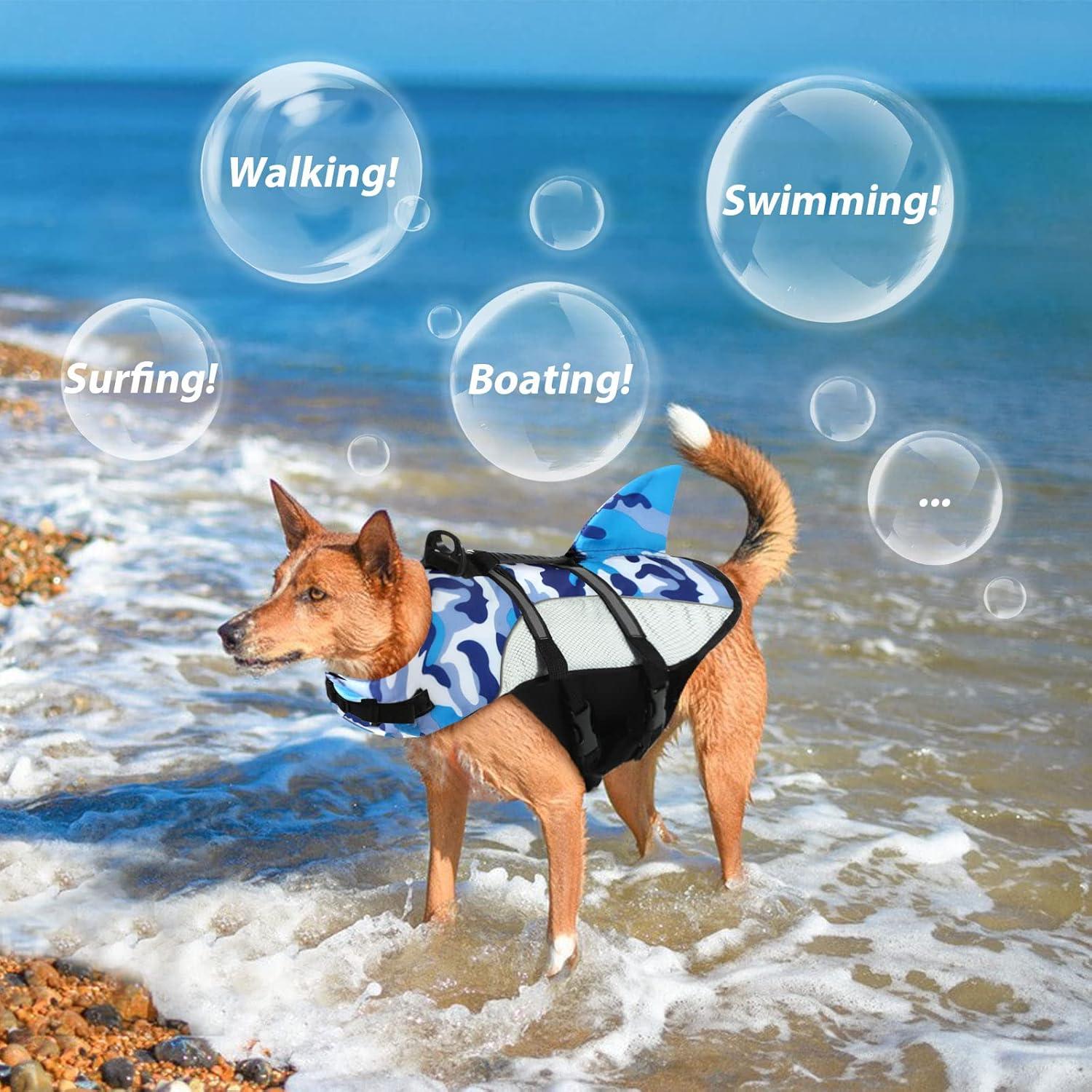 Hund Rettungsweste Schwimmweste Sicherheitsjacke BlueCamo M