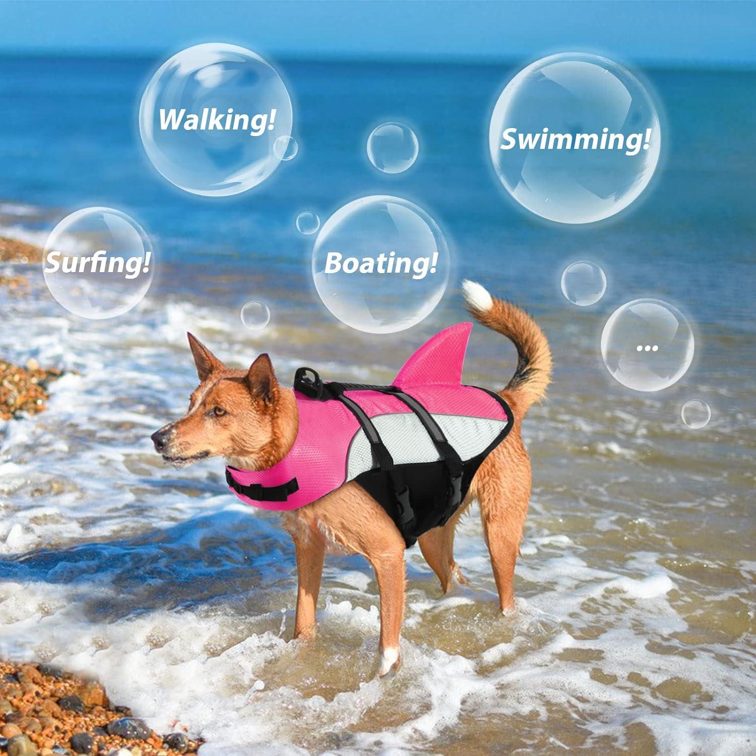 Hundeschwimmweste PinkN Hund Rettungsweste Einstellbarer Preserver XXL