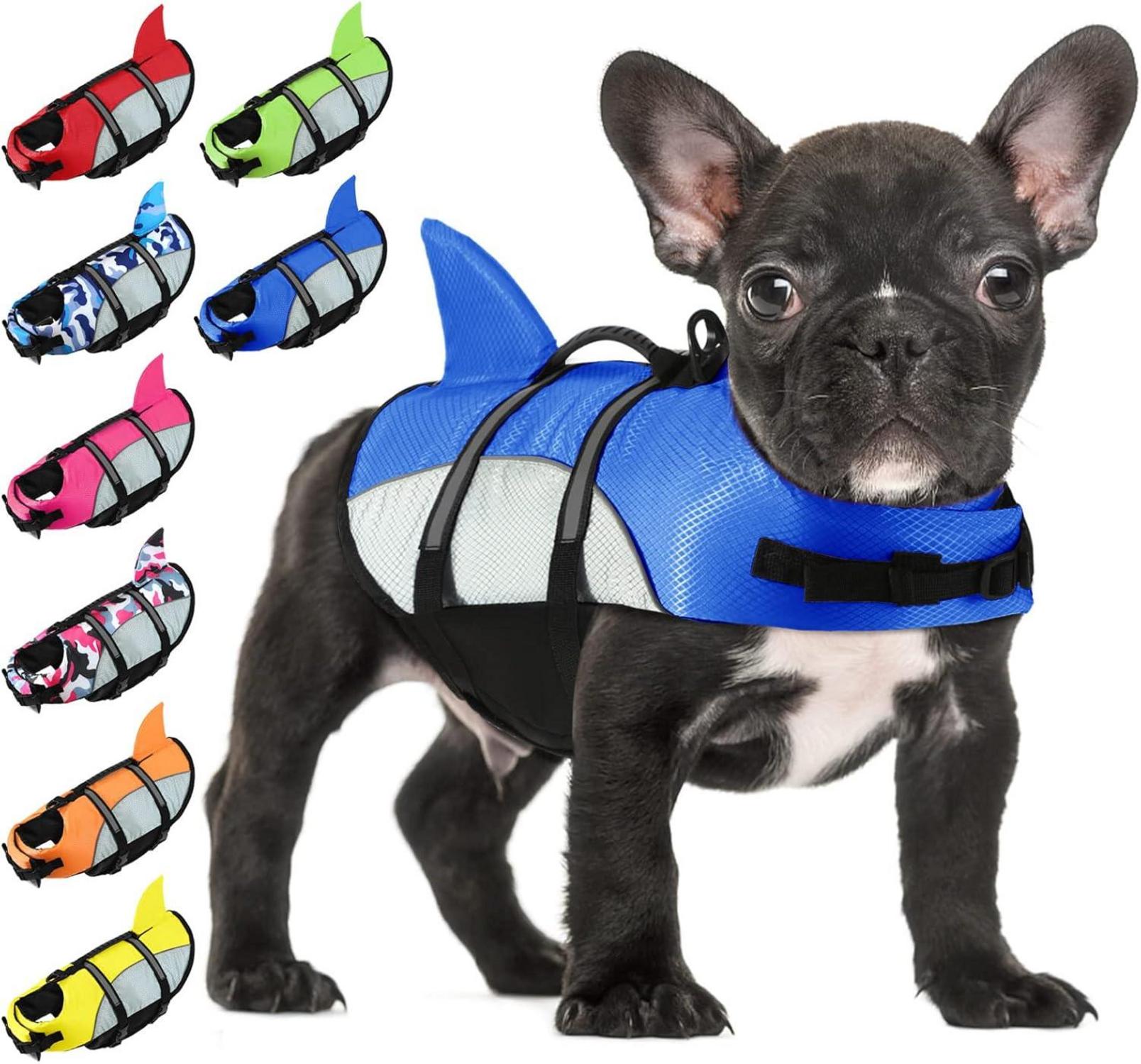 Schwimmweste Hund Sicherheitsweste Rettungsweste Hai Ripstop Hohem