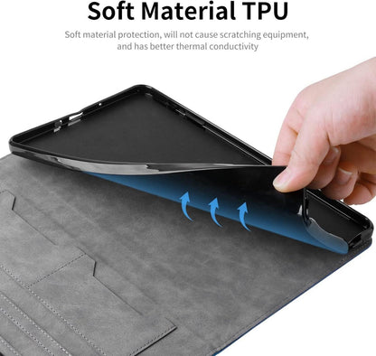 Samsung Galaxy Tab A8 10.5 Hülle Blau - Ultradünn mit Portemonnaie