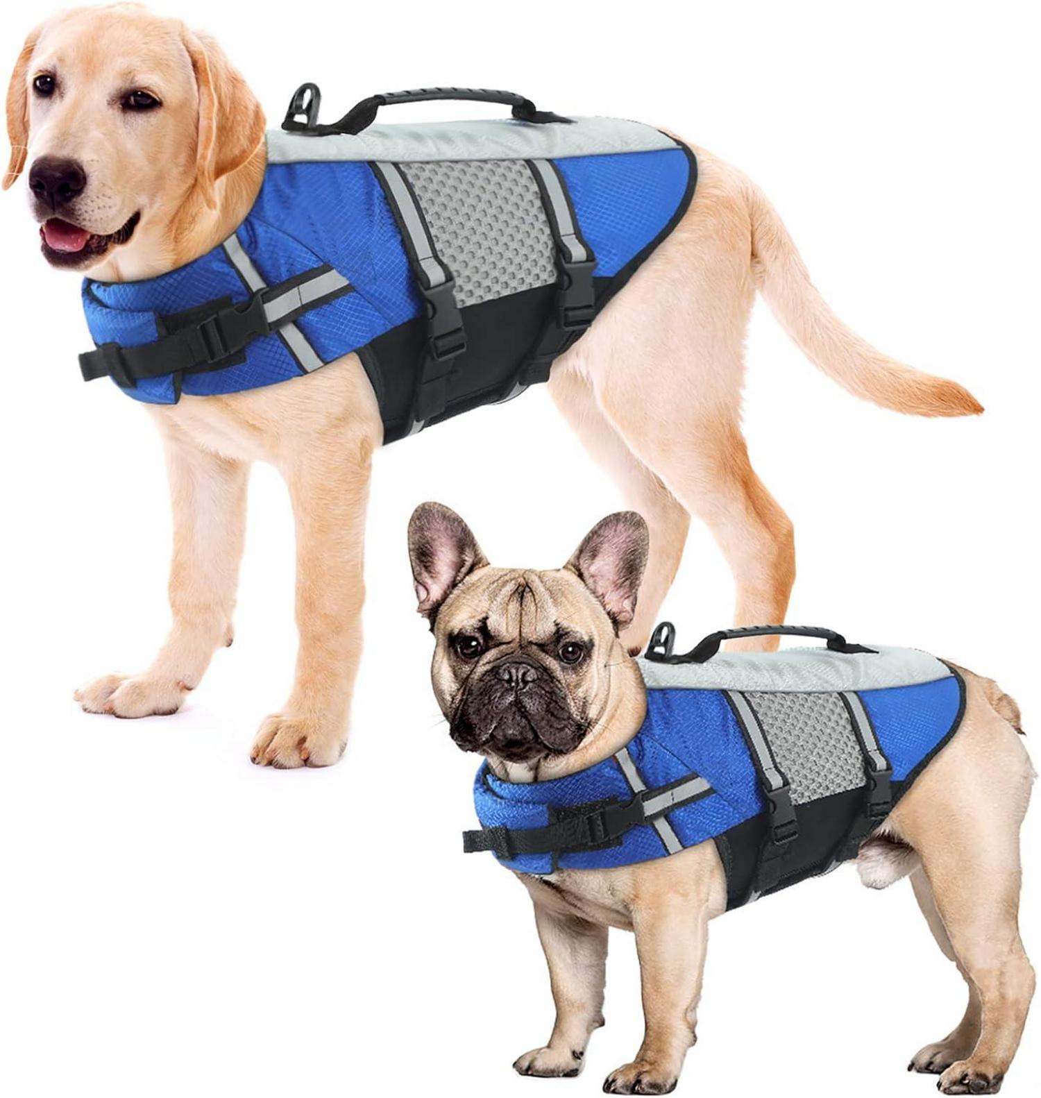 Schwimmweste für Hunde Reflektierend und langlebig mit Rettungsgriff