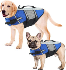 Schwimmweste für Hunde Reflektierend und langlebig mit Rettungsgriff