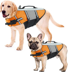 Hund Schwimmweste Rettungsweste Badeanzug reflektierende Streifen Blau