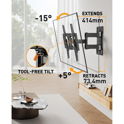 Perlegear TV Wandhalterung 42-84 Zoll schwenkbar neigbar