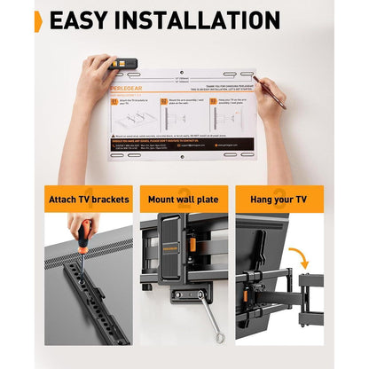 Perlegear TV Wandhalterung 42-84 Zoll schwenkbar neigbar