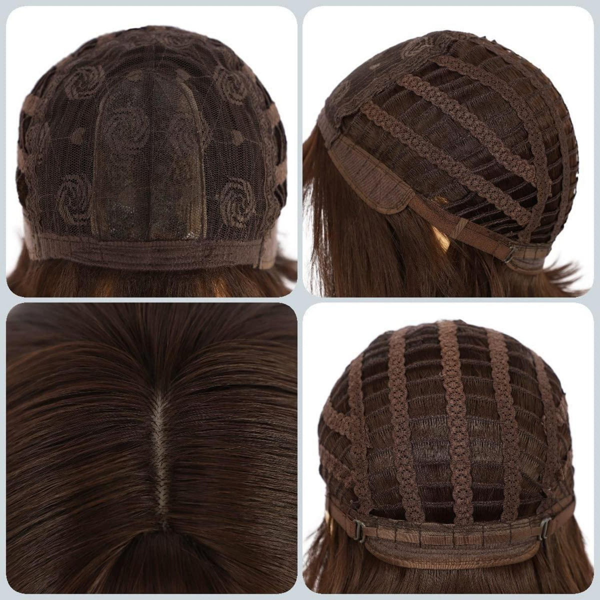 Dunkelbraune Bob Perücke mit Pony – Kurzes, natürliches Haar