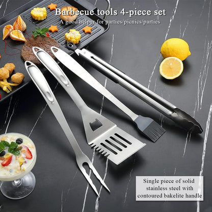 Grill Zubehör Set Edelstahl Bakelit Griff Hitzebeständig Outdoor BBQ