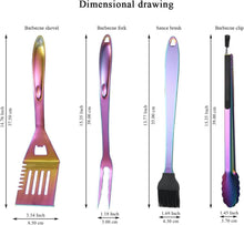 Regenbogen Grill Zubehör Set 4-teilig Edelstahl