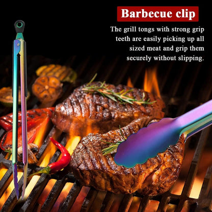Regenbogen Grill Zubehör Set 4-teilig Titan Edelstahl BBQ Outdoor