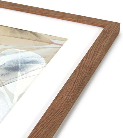 3er Set Bilderrahmen Holz A3 mit Passepartout Wandmontage Braun A4 DINA3 Rahmen