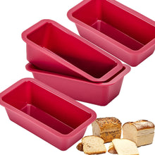 Silikon Mini Brotbackform 4er Set - Kastenform Backform Kuchenform